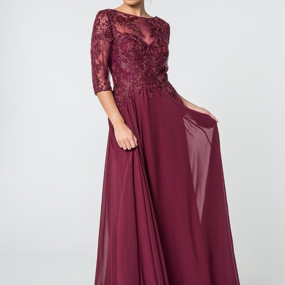 Illusion Sweetheart Neck Prom Dress GSGL2524